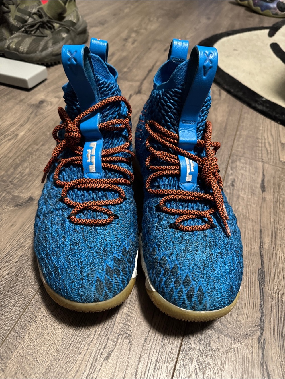 Nike LeBron xv “hardwood classics” with Orange Laces